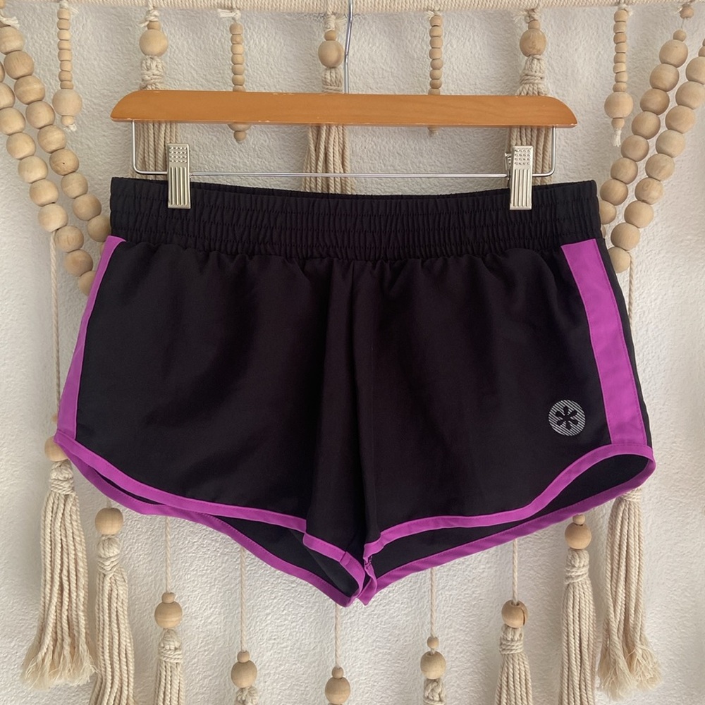 Old Navy micro running shorts black purple active workout spring summer small